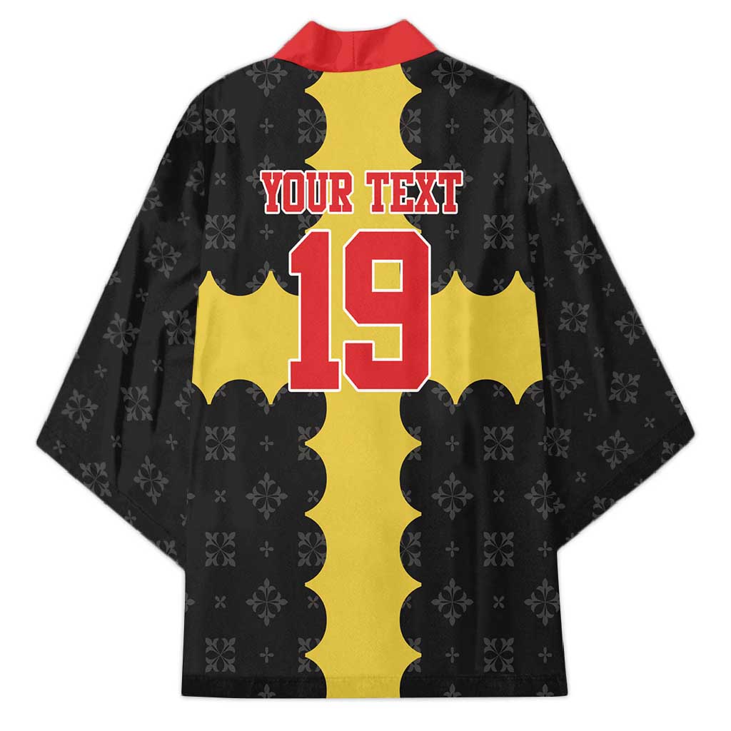 Custom Flintshire Wales Kimono Coat Of Arms with Heraldic Flag - Wonder Print Shop