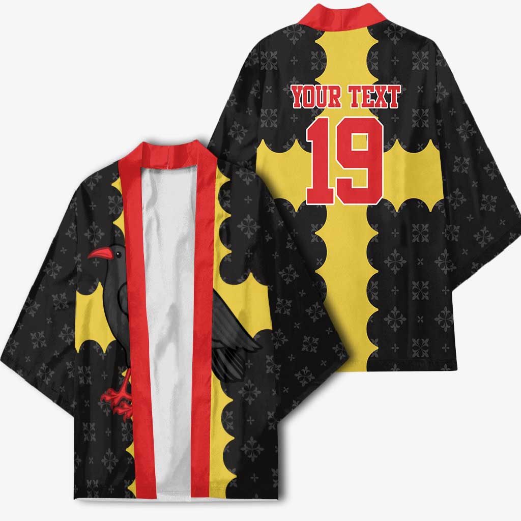 Custom Flintshire Wales Kimono Coat Of Arms with Heraldic Flag - Wonder Print Shop