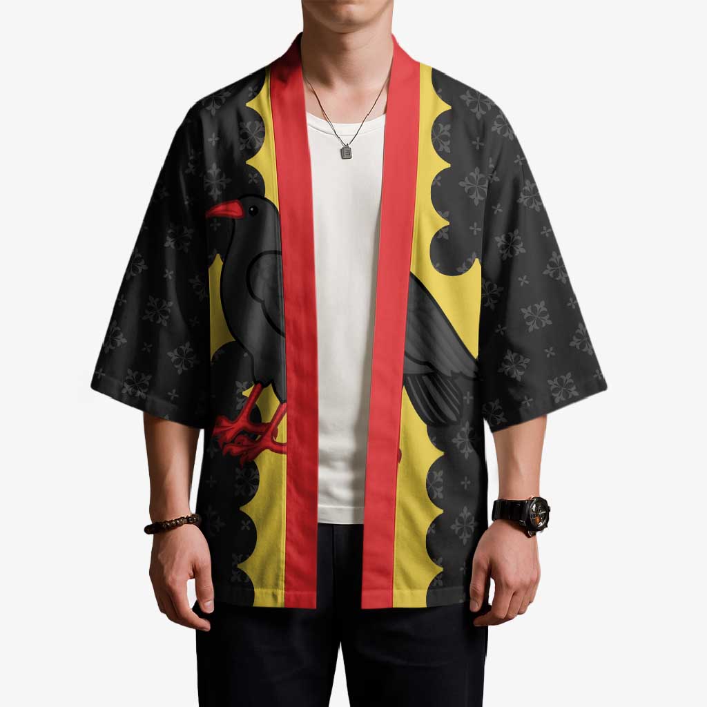 Custom Flintshire Wales Kimono Coat Of Arms with Heraldic Flag - Wonder Print Shop