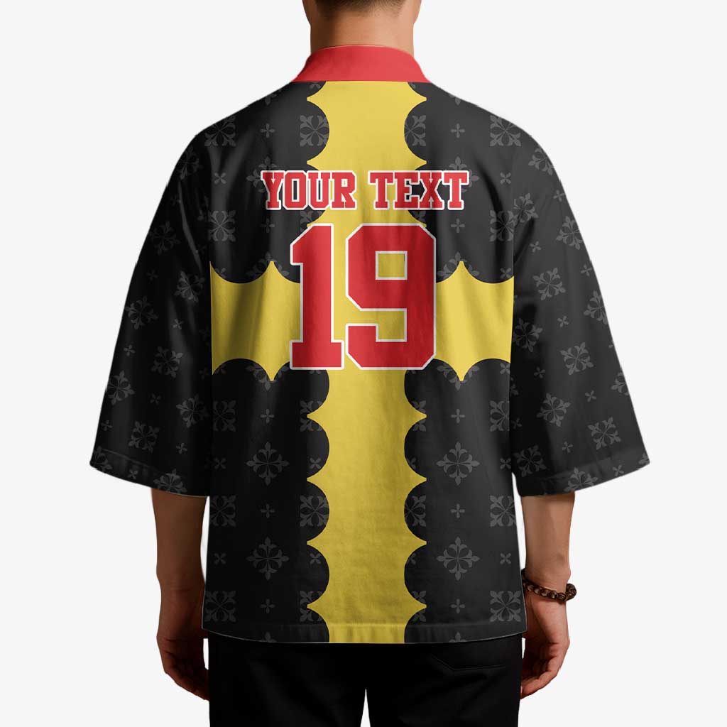 Custom Flintshire Wales Kimono Coat Of Arms with Heraldic Flag - Wonder Print Shop