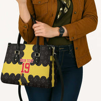 Custom Flintshire Wales Leather Bag Coat Of Arms with Heraldic Flag - Wonder Print Shop