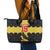 Custom Flintshire Wales Leather Tote Bag Coat Of Arms with Heraldic Flag - Wonder Print Shop