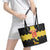 Custom Flintshire Wales Leather Tote Bag Coat Of Arms with Heraldic Flag - Wonder Print Shop