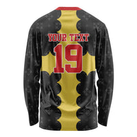 Custom Flintshire Wales Long Sleeve Shirt Coat Of Arms with Heraldic Flag - Wonder Print Shop