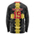 Custom Flintshire Wales Long Sleeve Shirt Coat Of Arms with Heraldic Flag - Wonder Print Shop