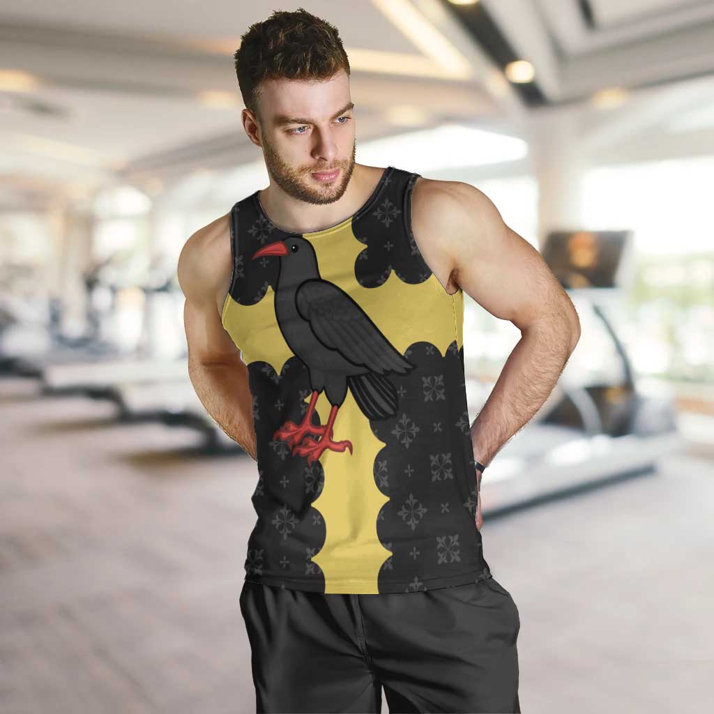 Custom Flintshire Wales Men Tank Top Coat Of Arms with Heraldic Flag - Wonder Print Shop