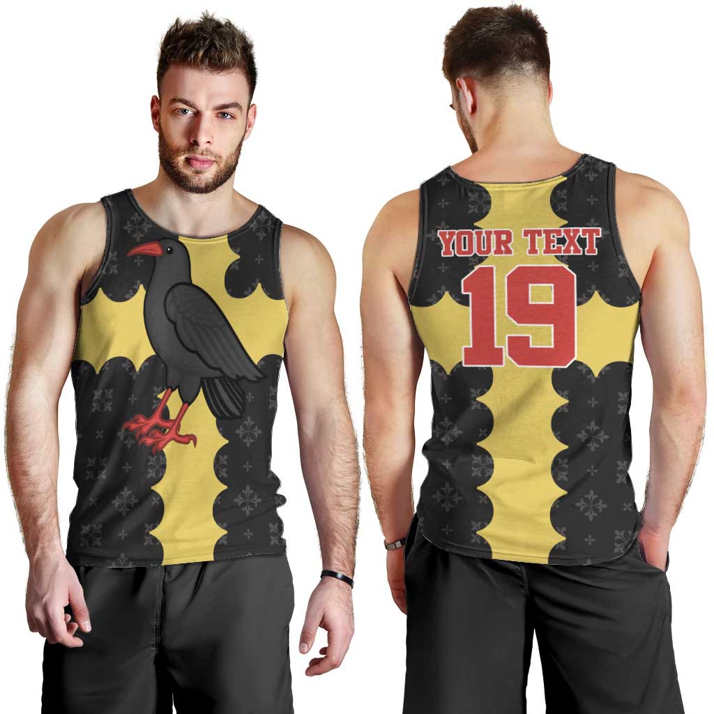 Custom Flintshire Wales Men Tank Top Coat Of Arms with Heraldic Flag - Wonder Print Shop