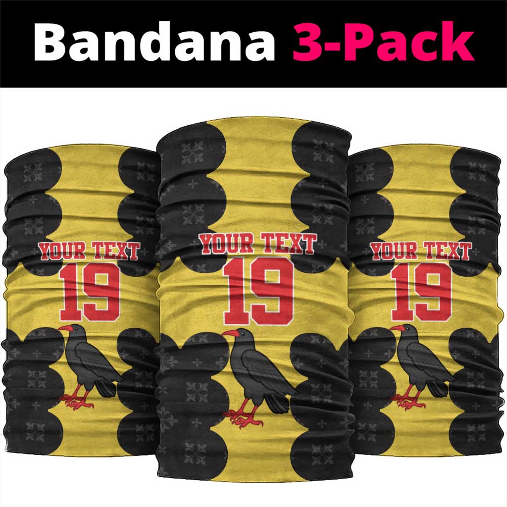 Custom Flintshire Wales Neck Gaiter Coat Of Arms with Heraldic Flag - Wonder Print Shop