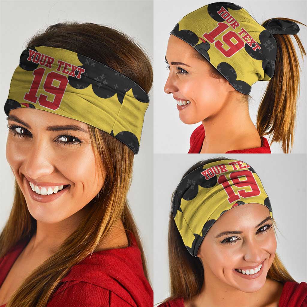 Custom Flintshire Wales Neck Gaiter Coat Of Arms with Heraldic Flag - Wonder Print Shop