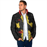 Custom Flintshire Wales Padded Jacket Coat Of Arms with Heraldic Flag - Wonder Print Shop