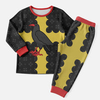 Custom Flintshire Wales Christmas Pajama Set Coat Of Arms with Heraldic Flag - Wonder Print Shop