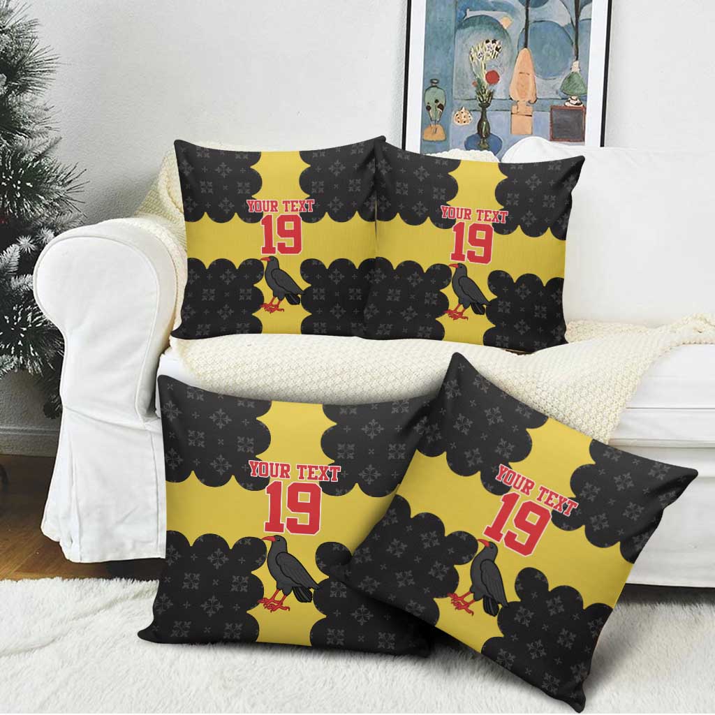 Custom Flintshire Wales Pillow Cover Coat Of Arms with Heraldic Flag - Wonder Print Shop