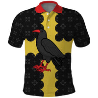 Custom Flintshire Wales Polo Shirt Coat Of Arms with Heraldic Flag - Wonder Print Shop