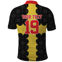 Custom Flintshire Wales Polo Shirt Coat Of Arms with Heraldic Flag - Wonder Print Shop