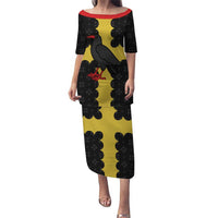 Custom Flintshire Wales Puletasi Coat Of Arms with Heraldic Flag - Wonder Print Shop