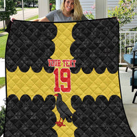 Custom Flintshire Wales Quilt Coat Of Arms with Heraldic Flag - Wonder Print Shop