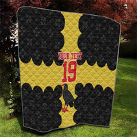 Custom Flintshire Wales Quilt Coat Of Arms with Heraldic Flag - Wonder Print Shop