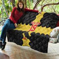 Custom Flintshire Wales Quilt Coat Of Arms with Heraldic Flag - Wonder Print Shop