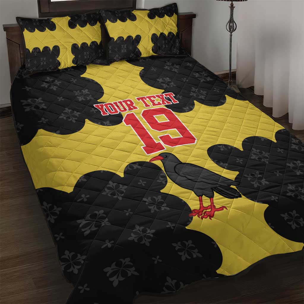 Custom Flintshire Wales Quilt Bed Set Coat Of Arms with Heraldic Flag - Wonder Print Shop