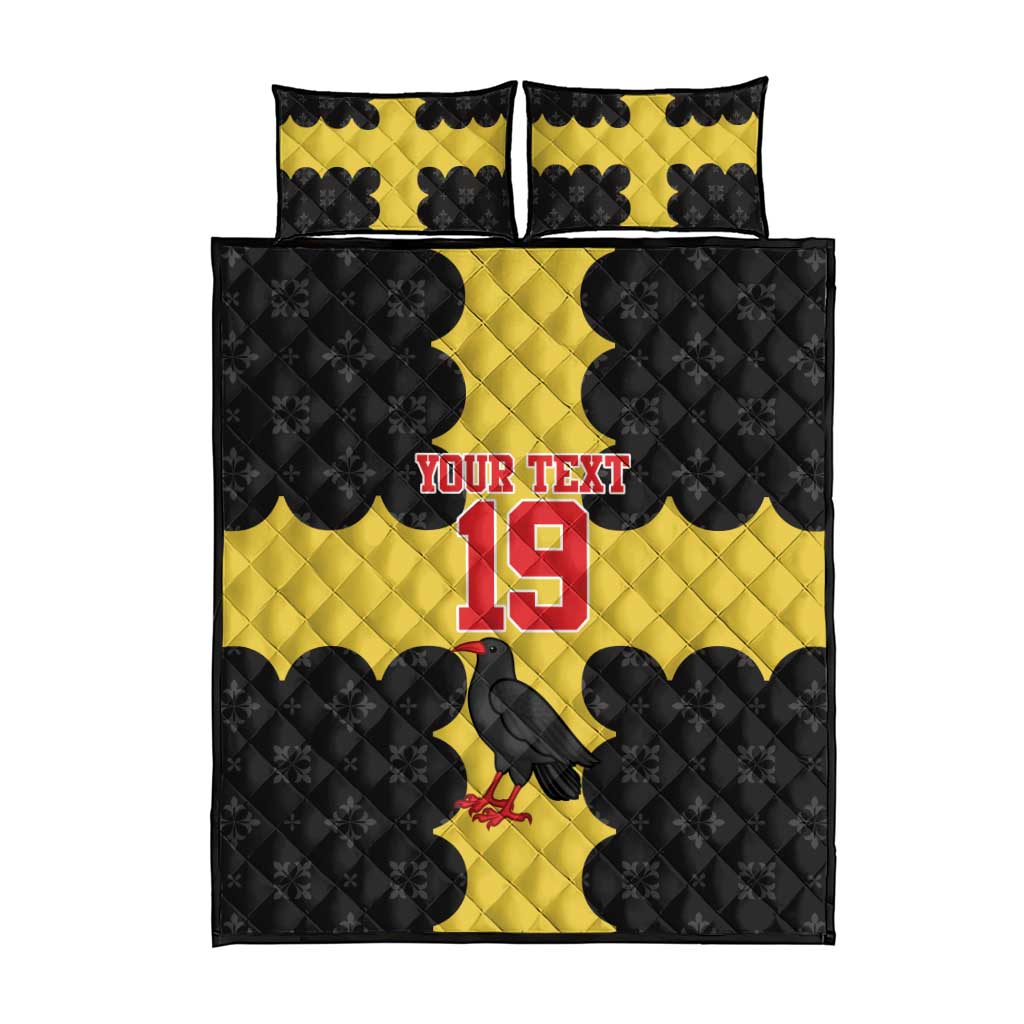Custom Flintshire Wales Quilt Bed Set Coat Of Arms with Heraldic Flag - Wonder Print Shop