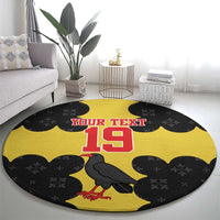 Custom Flintshire Wales Round Carpet Coat Of Arms with Heraldic Flag - Wonder Print Shop