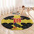 Custom Flintshire Wales Round Carpet Coat Of Arms with Heraldic Flag - Wonder Print Shop