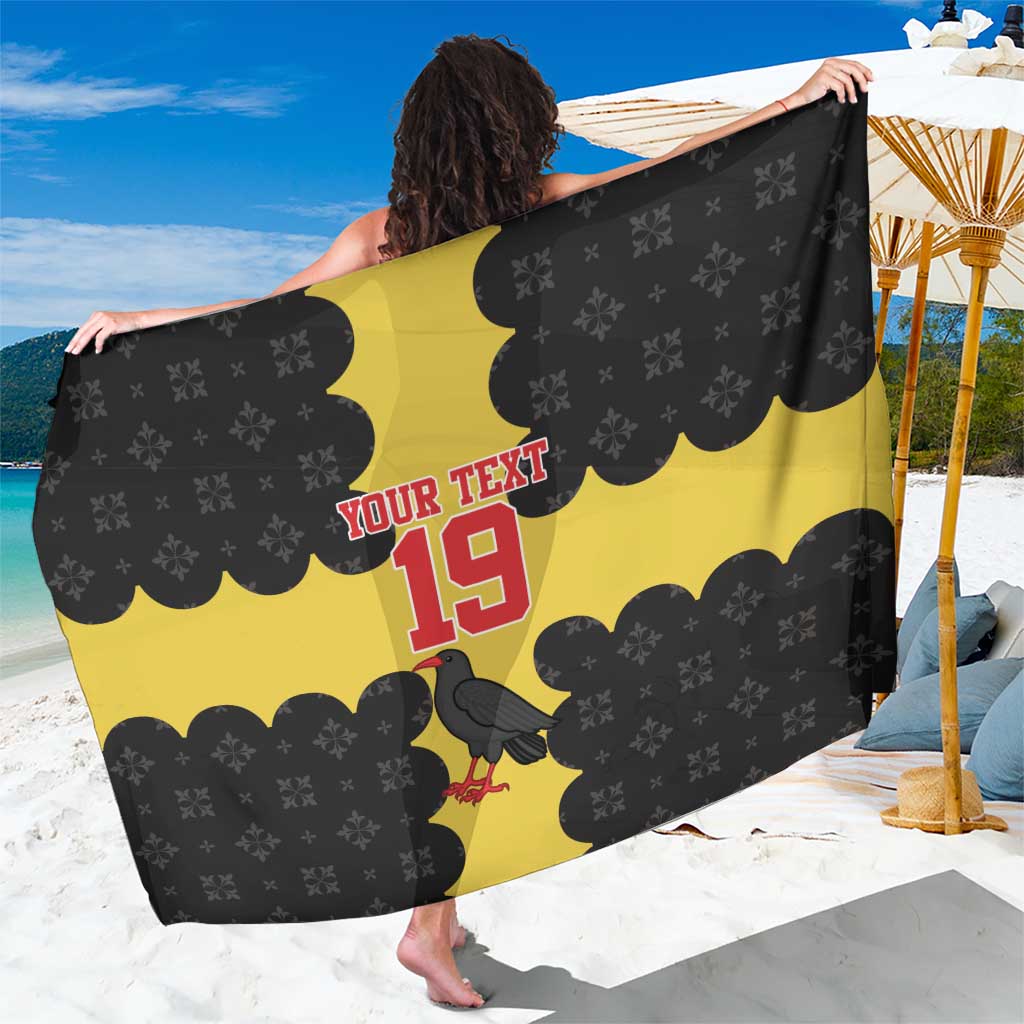 Custom Flintshire Wales Sarong Coat Of Arms with Heraldic Flag - Wonder Print Shop