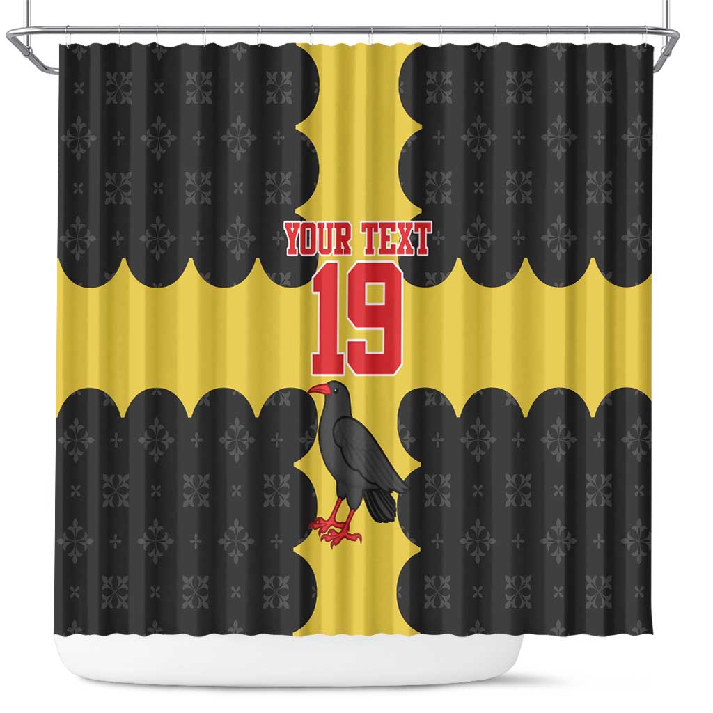 Custom Flintshire Wales Shower Curtain Coat Of Arms with Heraldic Flag - Wonder Print Shop