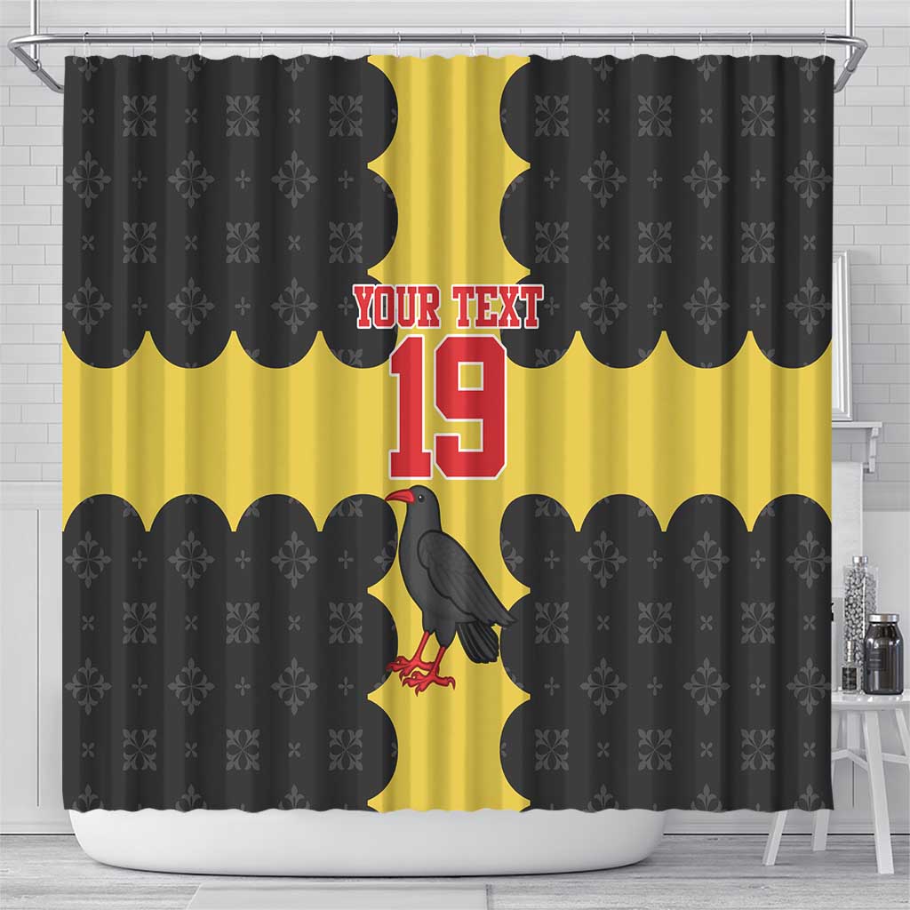 Custom Flintshire Wales Shower Curtain Coat Of Arms with Heraldic Flag - Wonder Print Shop