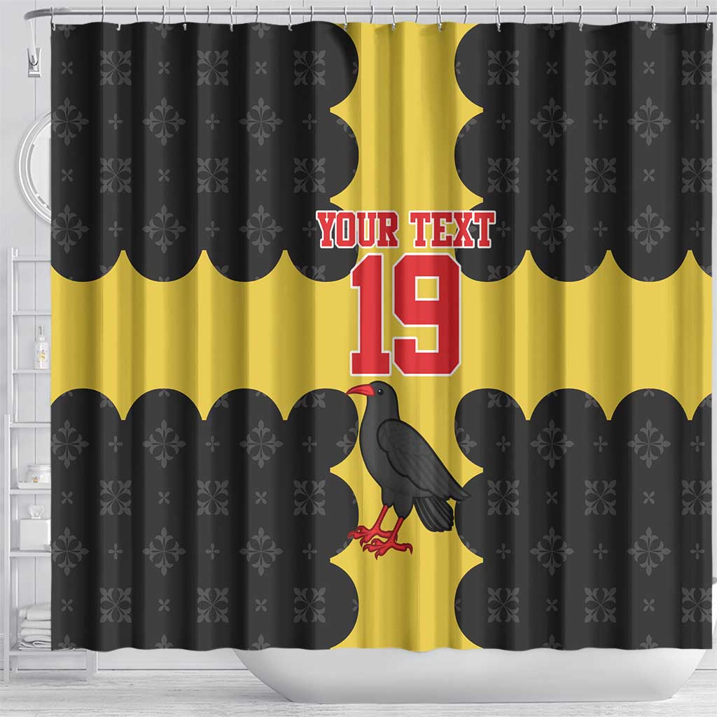 Custom Flintshire Wales Shower Curtain Coat Of Arms with Heraldic Flag - Wonder Print Shop