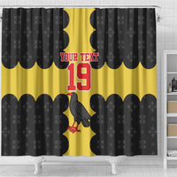 Custom Flintshire Wales Shower Curtain Coat Of Arms with Heraldic Flag - Wonder Print Shop