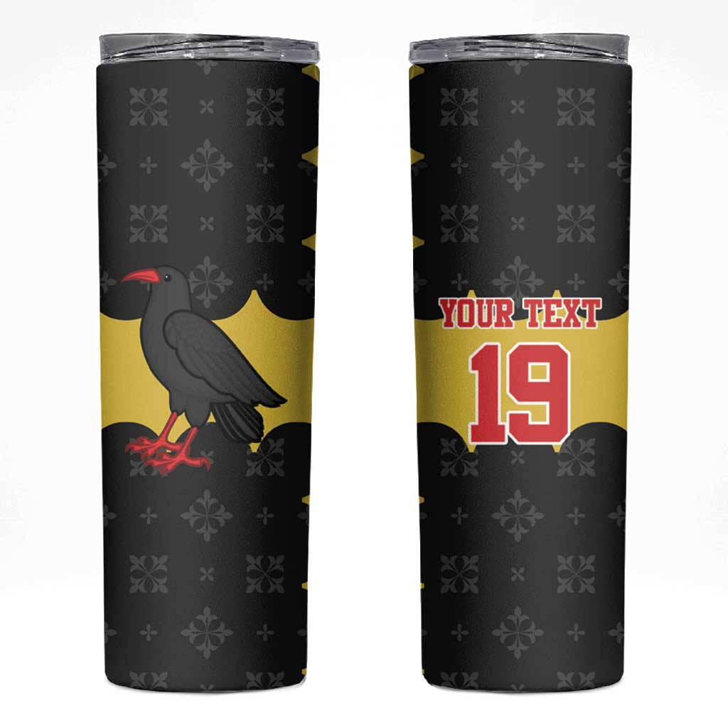 Custom Flintshire Wales Skinny Tumbler Coat Of Arms with Heraldic Flag - Wonder Print Shop