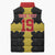 Custom Flintshire Wales Sleeveless Puffer Jacket Coat Of Arms with Heraldic Flag - Wonder Print Shop