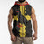 Custom Flintshire Wales Sleeveless Zip Hoodie Coat Of Arms with Heraldic Flag - Wonder Print Shop