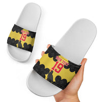 Custom Flintshire Wales Slide Sandals Coat Of Arms with Heraldic Flag - Wonder Print Shop