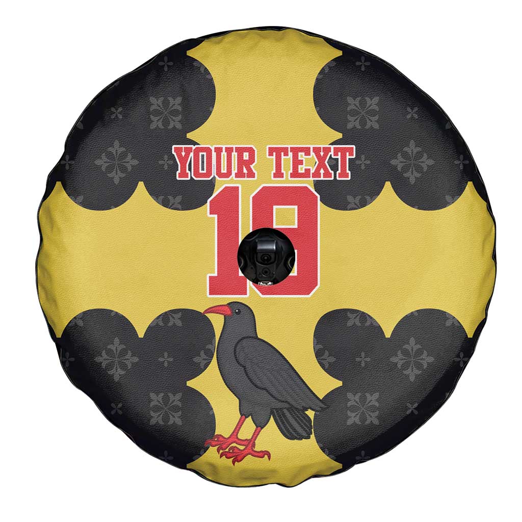 Custom Flintshire Wales Spare Tire Cover Coat Of Arms with Heraldic Flag - Wonder Print Shop