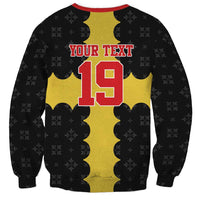 Custom Flintshire Wales Sweatshirt Coat Of Arms with Heraldic Flag - Wonder Print Shop