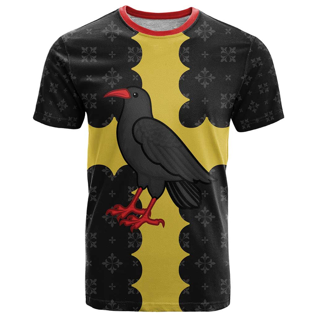 Custom Flintshire Wales T Shirt Coat Of Arms with Heraldic Flag - Wonder Print Shop