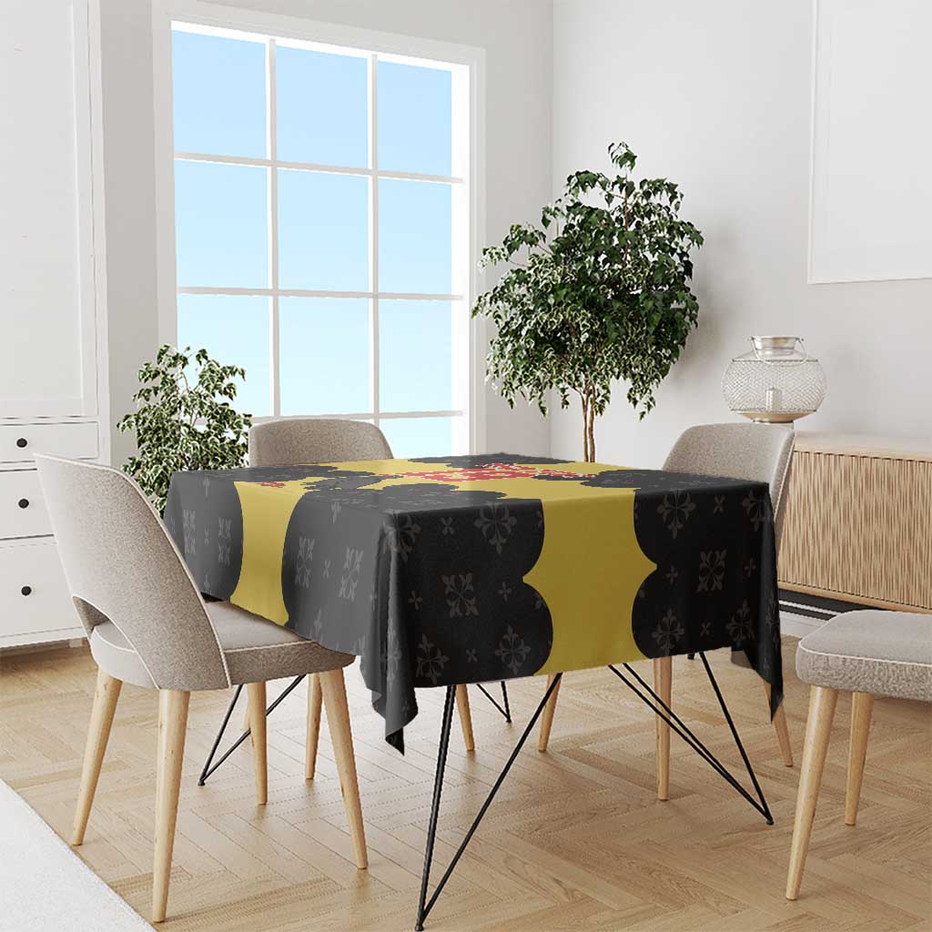 Custom Flintshire Wales Tablecloth Coat Of Arms with Heraldic Flag - Wonder Print Shop