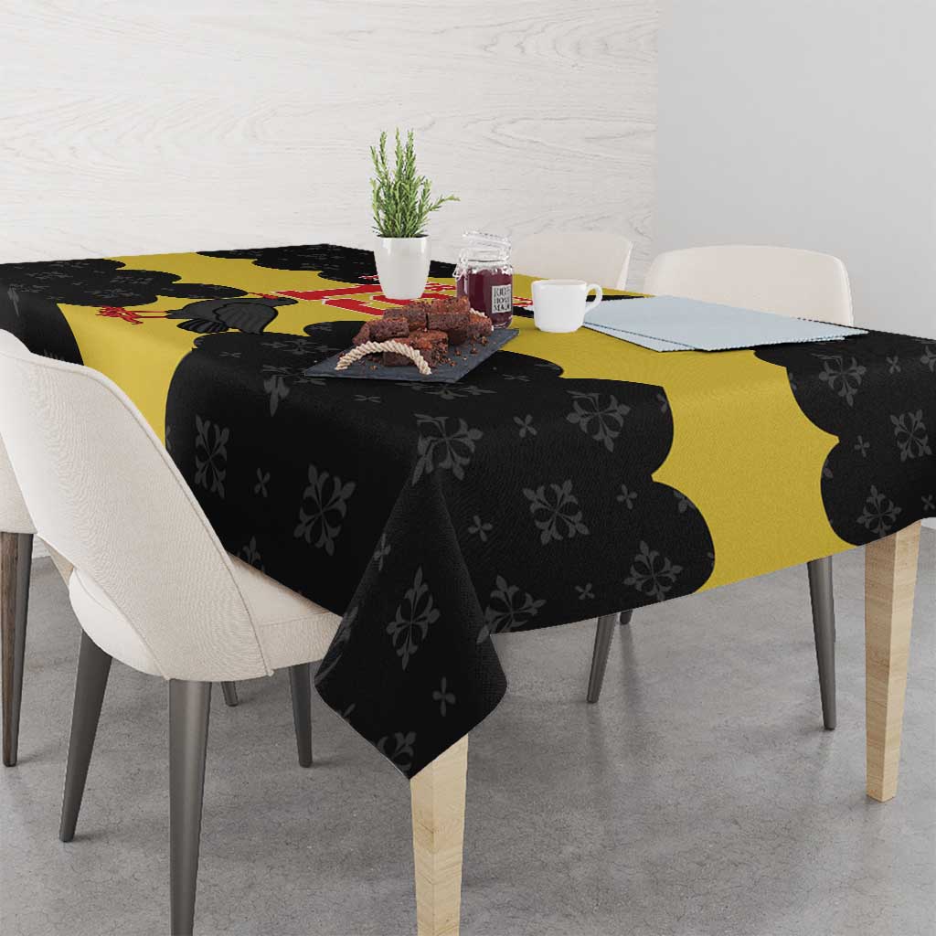 Custom Flintshire Wales Tablecloth Coat Of Arms with Heraldic Flag - Wonder Print Shop