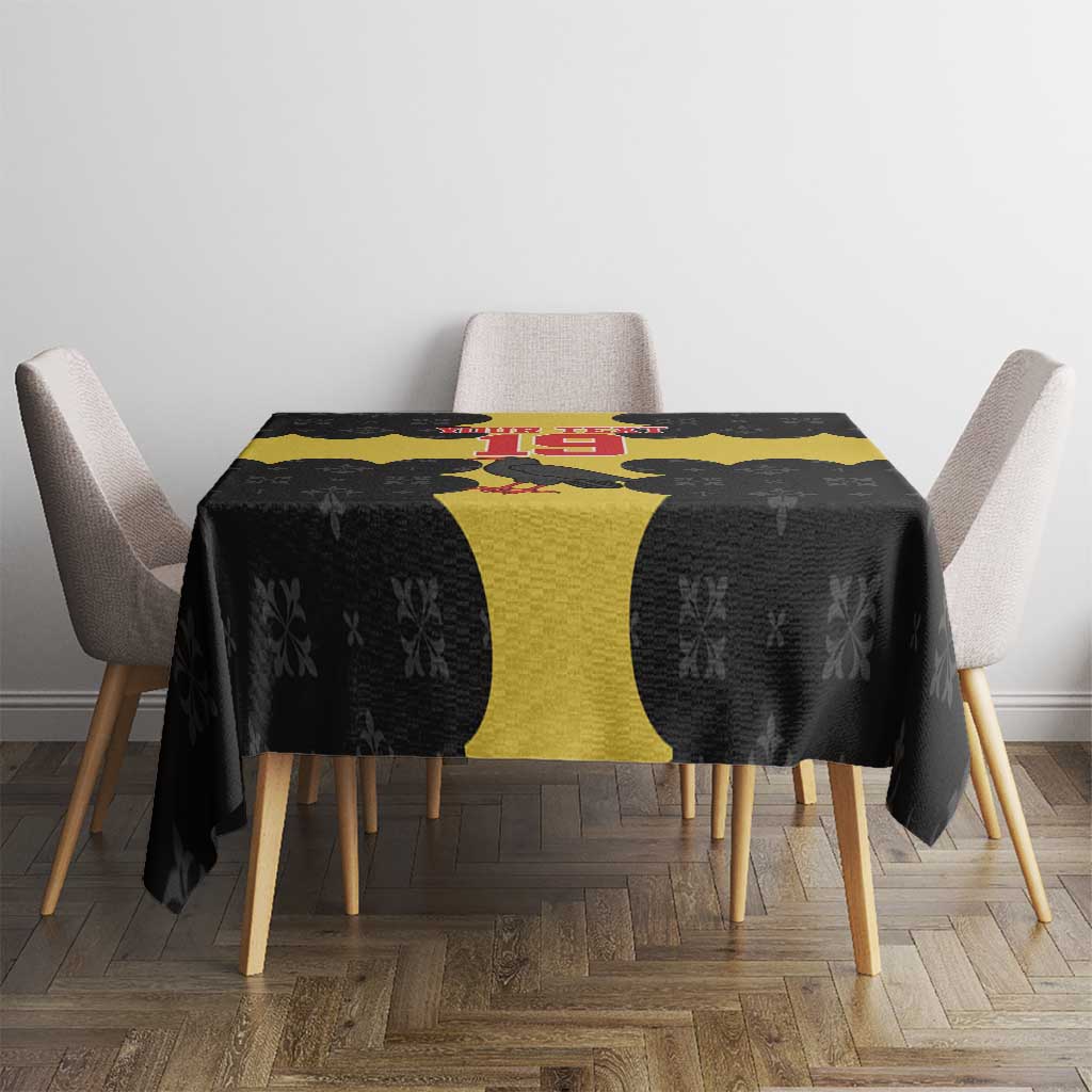 Custom Flintshire Wales Tablecloth Coat Of Arms with Heraldic Flag - Wonder Print Shop