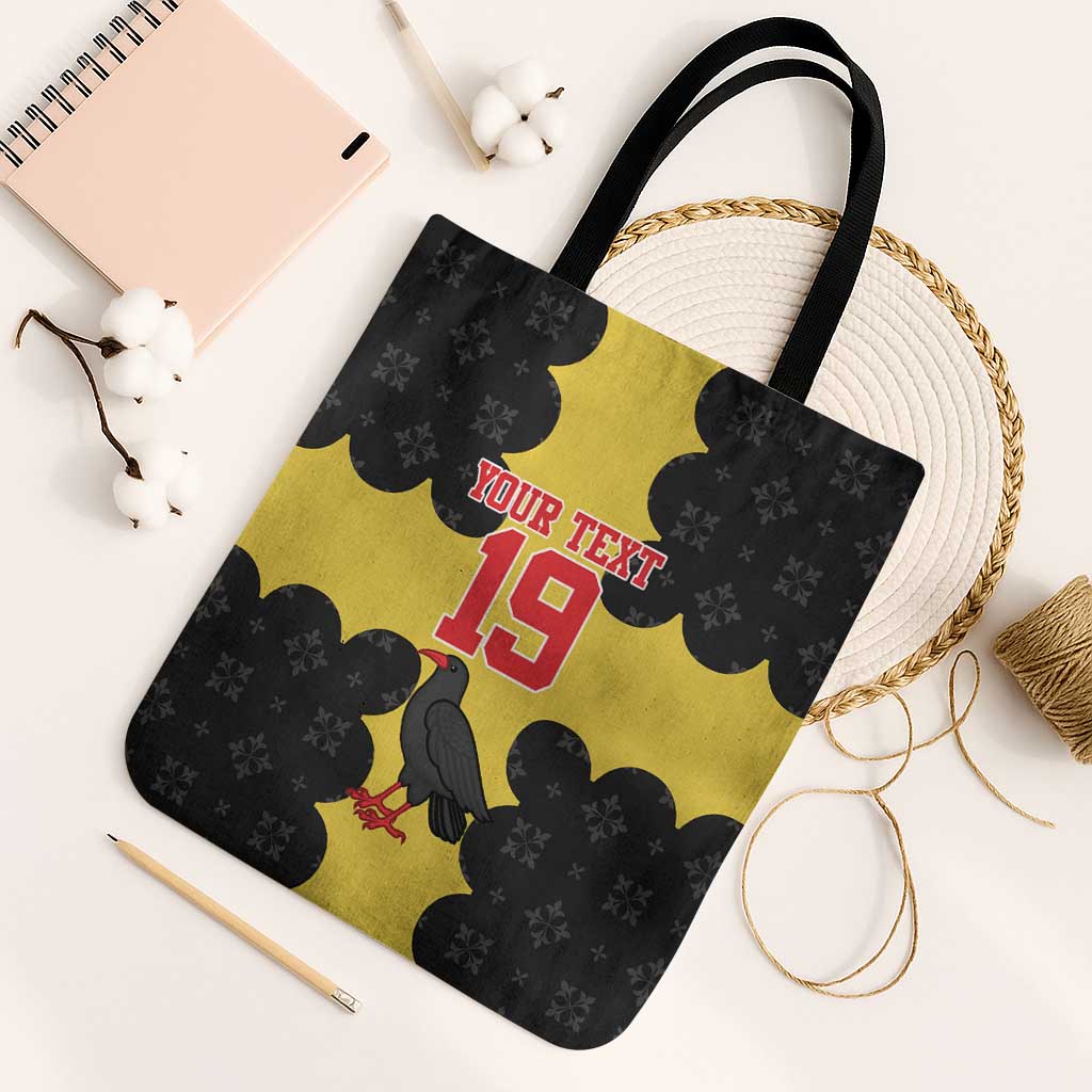 Custom Flintshire Wales Tote Bag Coat Of Arms with Heraldic Flag - Wonder Print Shop