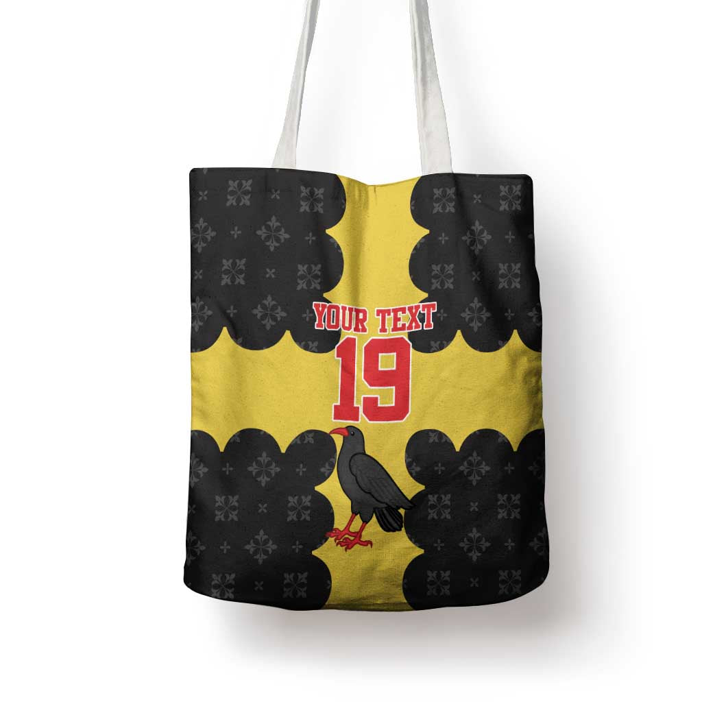 Custom Flintshire Wales Tote Bag Coat Of Arms with Heraldic Flag - Wonder Print Shop