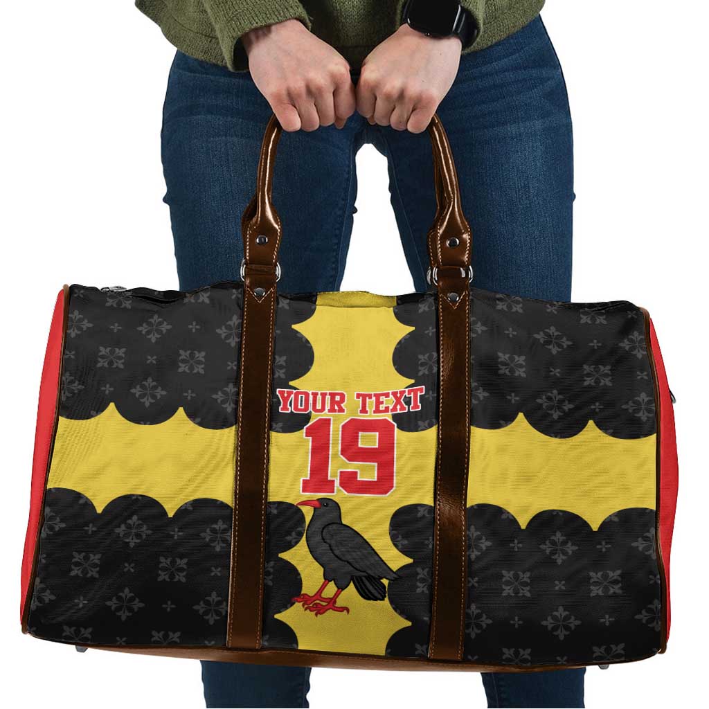 Custom Flintshire Wales Travel Bag Coat Of Arms with Heraldic Flag - Wonder Print Shop