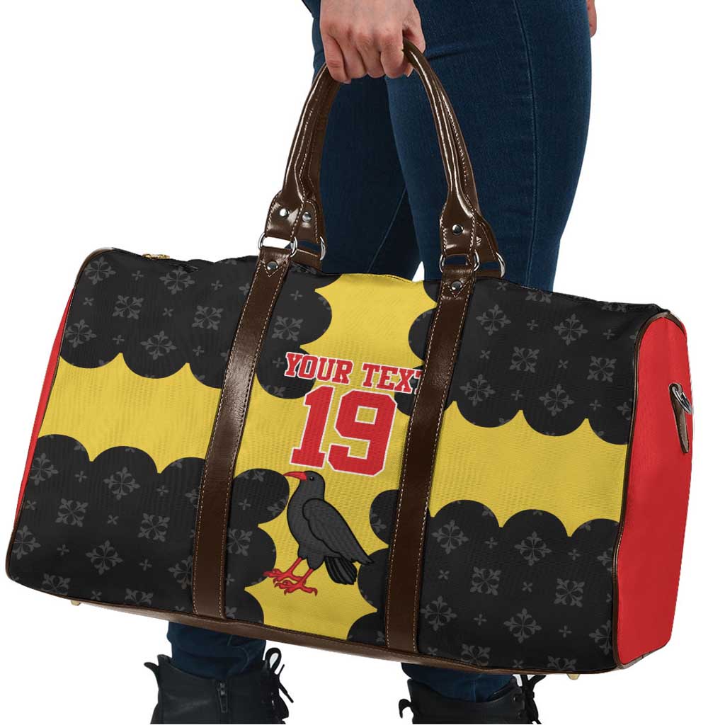 Custom Flintshire Wales Travel Bag Coat Of Arms with Heraldic Flag - Wonder Print Shop