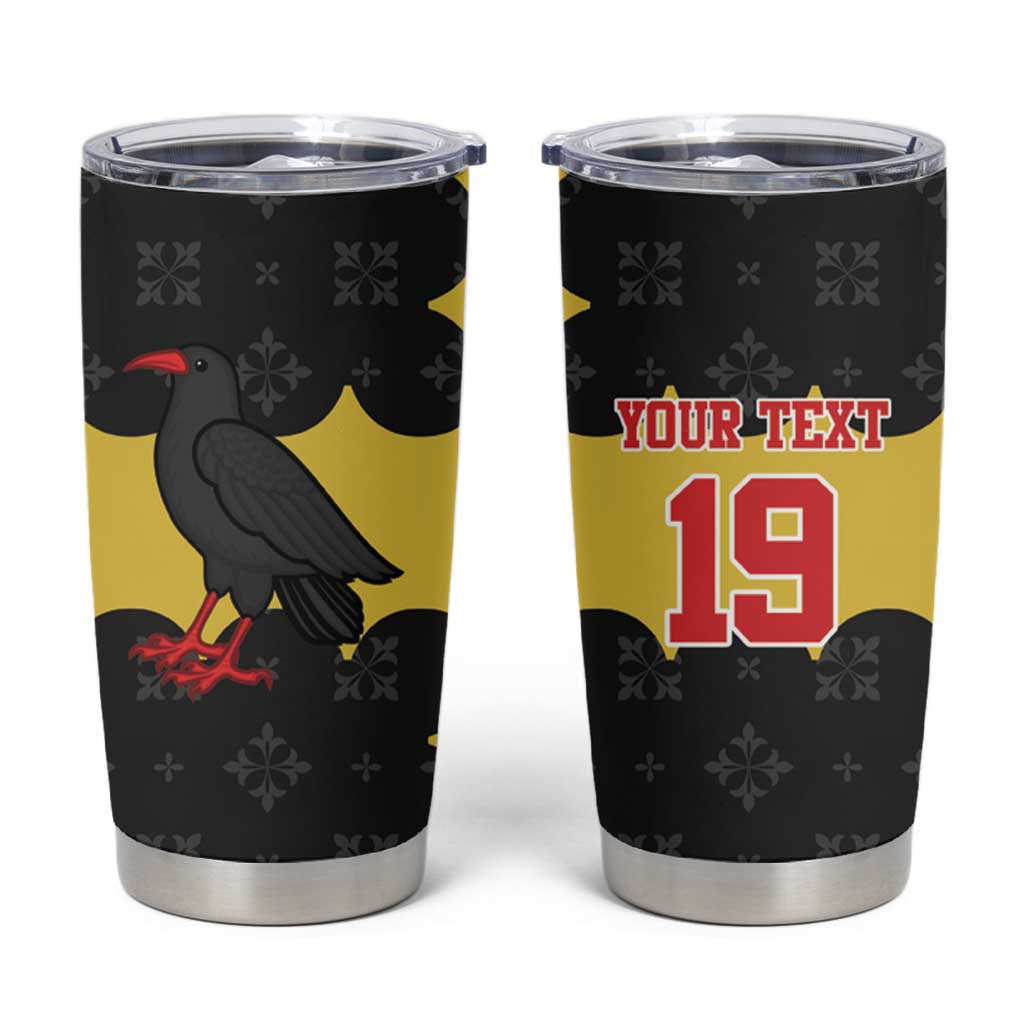 Custom Flintshire Wales Tumbler Cup Coat Of Arms with Heraldic Flag - Wonder Print Shop