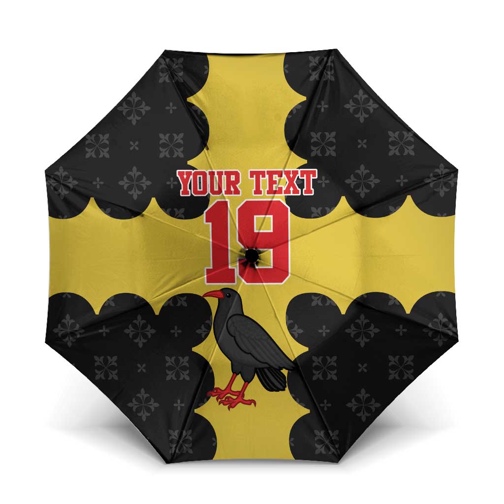 Custom Flintshire Wales Umbrella Coat Of Arms with Heraldic Flag - Wonder Print Shop