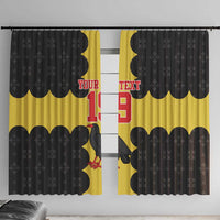 Custom Flintshire Wales Window Curtain Coat Of Arms with Heraldic Flag - Wonder Print Shop