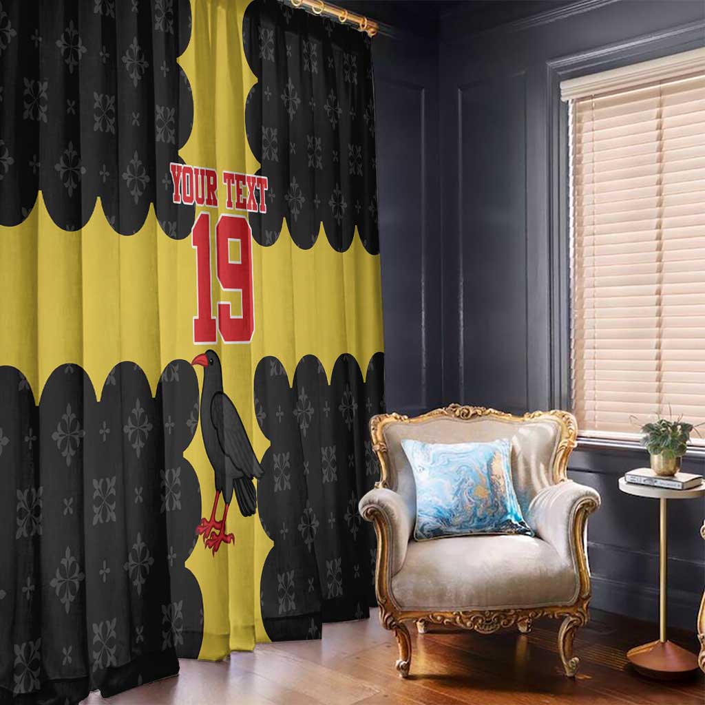 Custom Flintshire Wales Window Curtain Coat Of Arms with Heraldic Flag - Wonder Print Shop