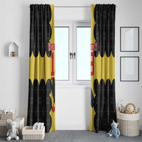 Custom Flintshire Wales Window Curtain Coat Of Arms with Heraldic Flag - Wonder Print Shop